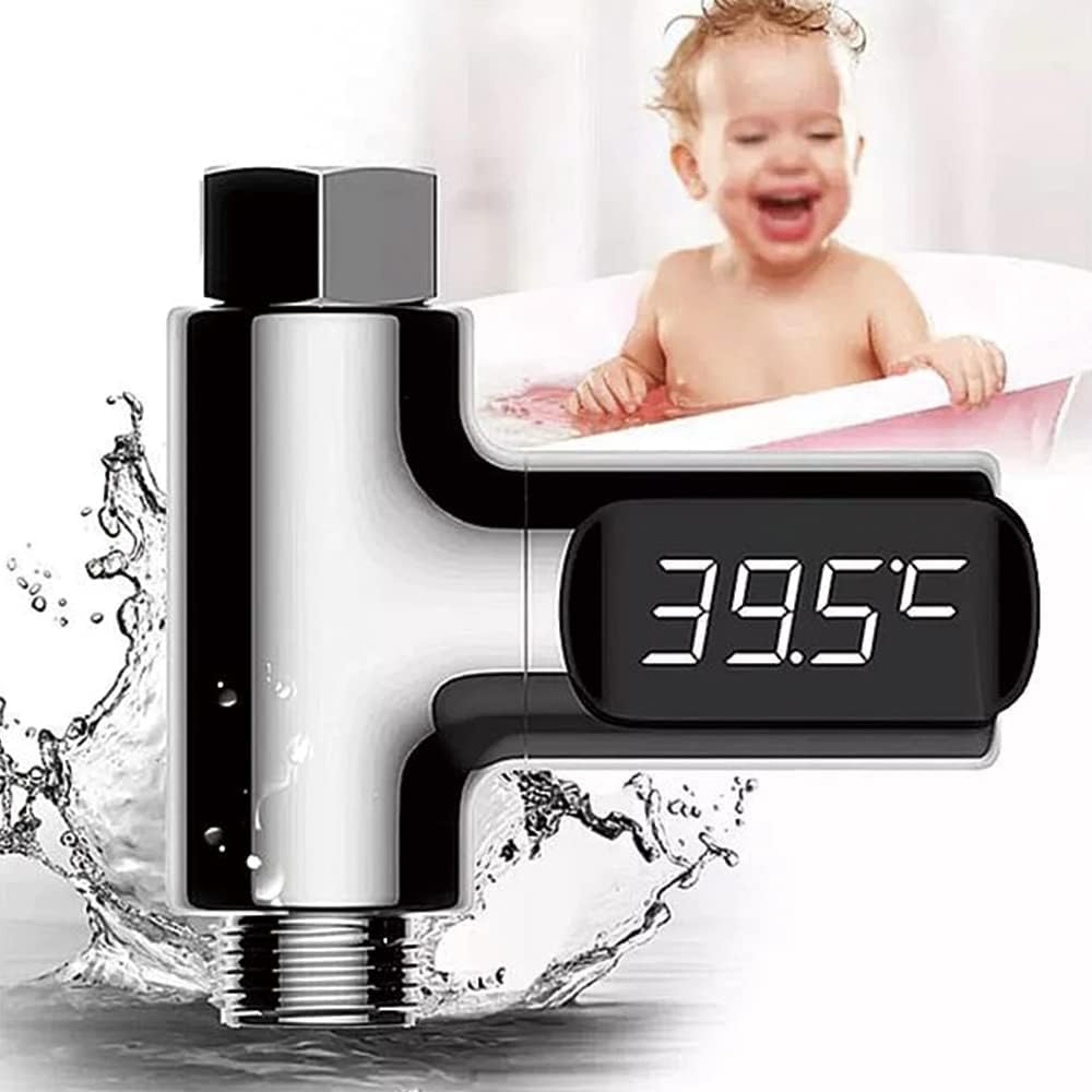 DUFFOBAN Shower Thermometer 360-rotatable display for easy reading from any angle