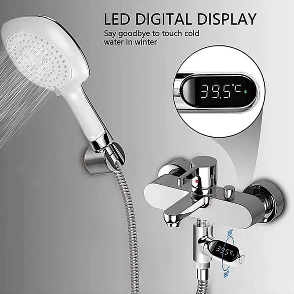 DUFFOBAN Shower Thermometer easy-install design fits most showers