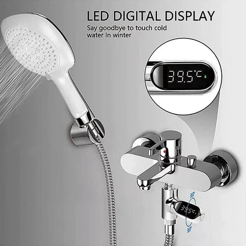 DUFFOBAN Shower Thermometer easy-install design fits most showers