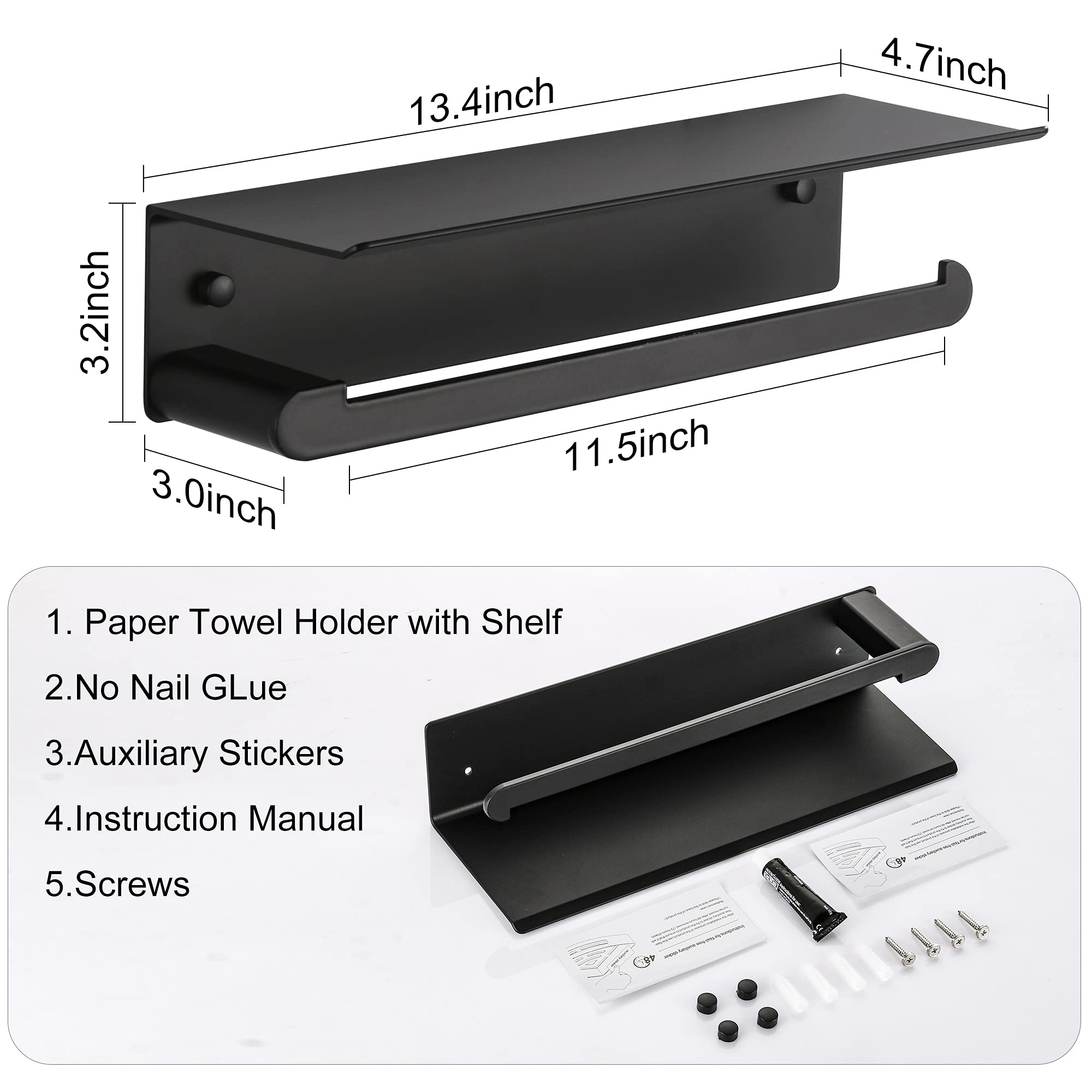DUFU included screws enable a secure option if you prefer mounting with hardware.