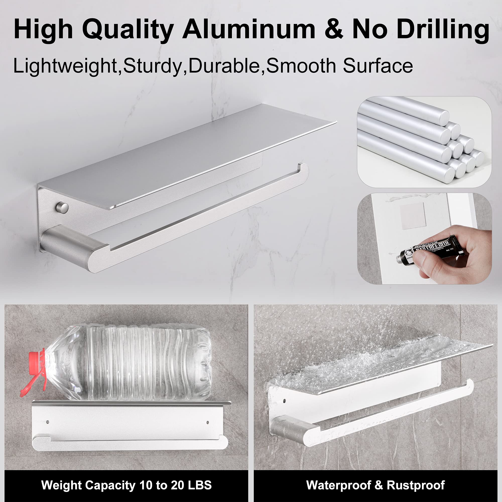 DUFU self-adhesive mount setup for tool-free, quick installation