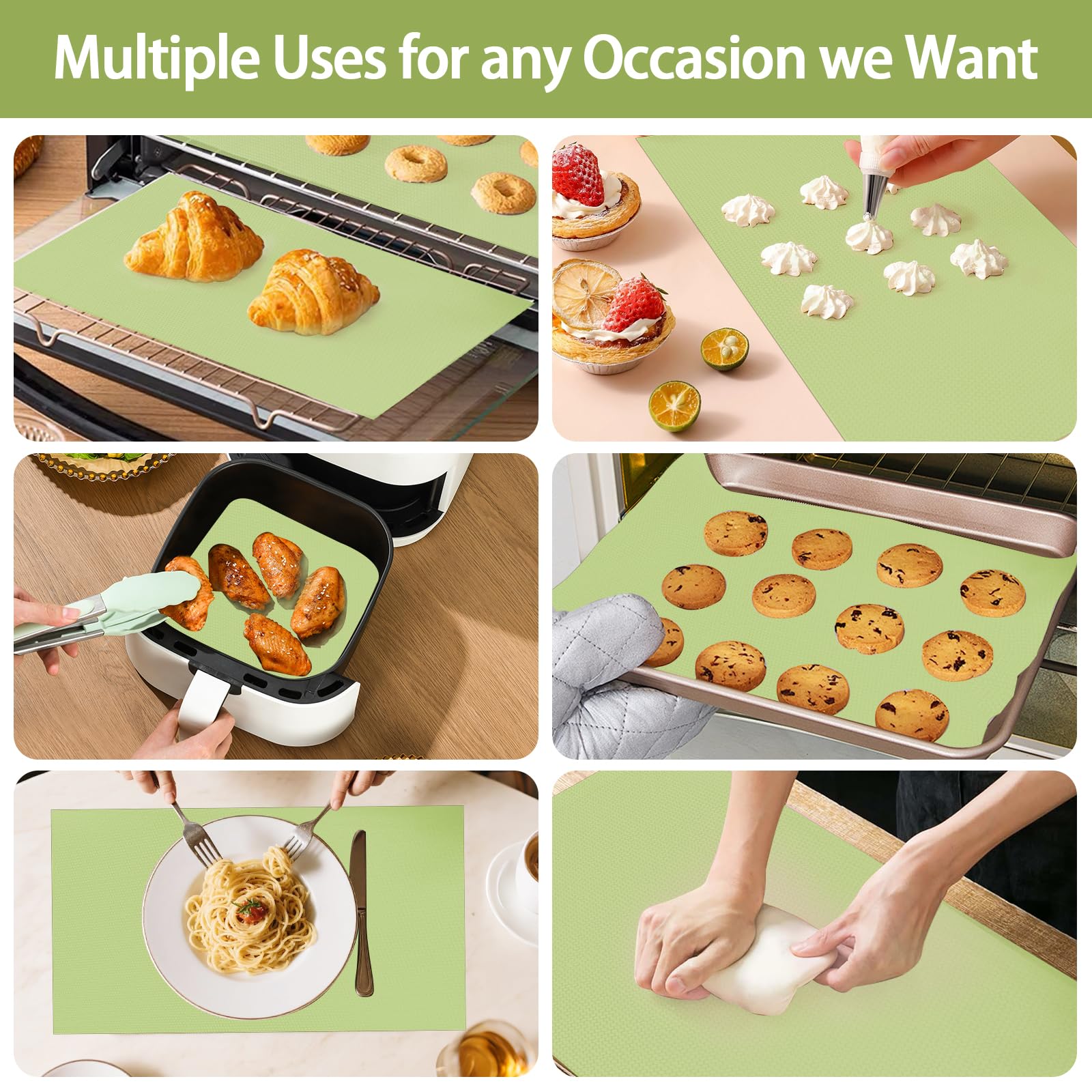 DUGYGA fiberglass-reinforced silicone mat for long-lasting baking sessions.