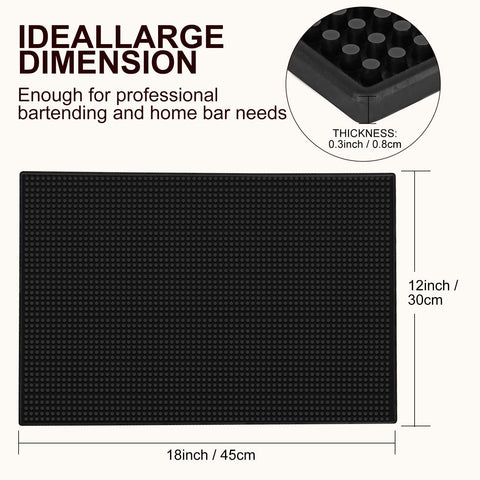 DUIBAOCHUN non-slip bar mat keeps drinks steady on any surface.