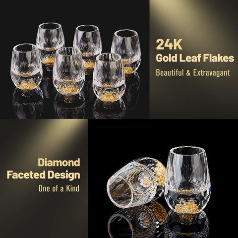 DUJUST 24K gold leaf accents elevate decor and gift-ready presentation.