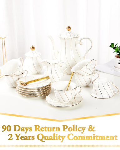 DUJUST tea set stand for organized serving and display.
