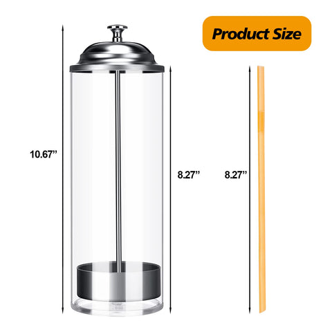 Dukars counter-top straw organizer holding wrapped and unwrapped straws.