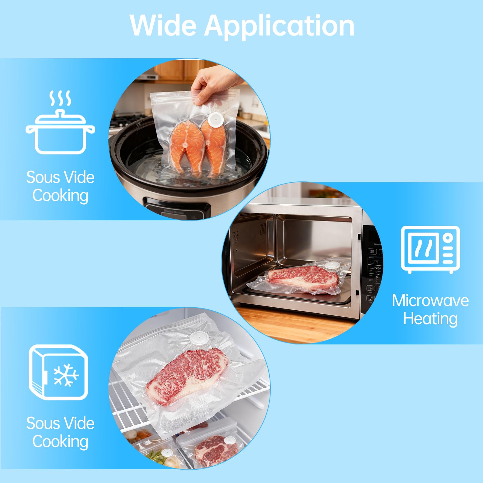 Dukrouk bags feature double zippers for a tight vacuum seal.