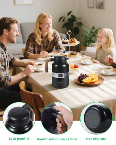 Dumfoin hot beverage dispenser for spill-free serving at events.