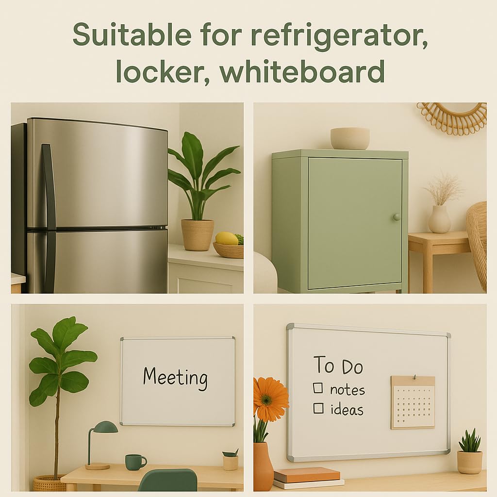Dumpill mini vase magnets on an office whiteboard offer subtle seasonal accent