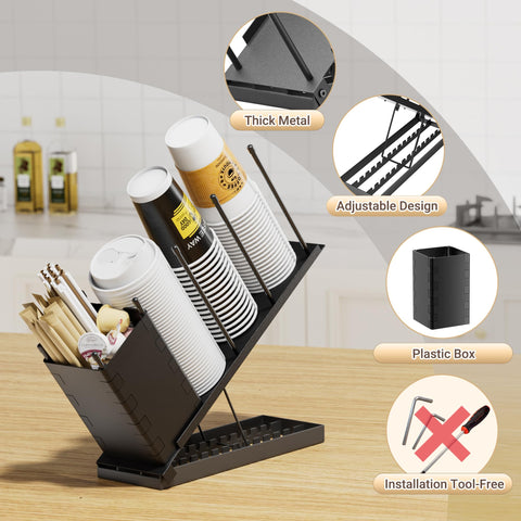 Dunatou adjustable angles shows ergonomic positioning for easy cup selection.