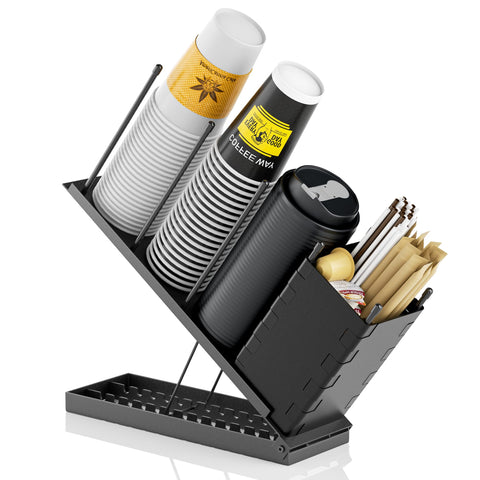 Dunatou cup holder assembly demonstrates quick setup for organized coffee service.