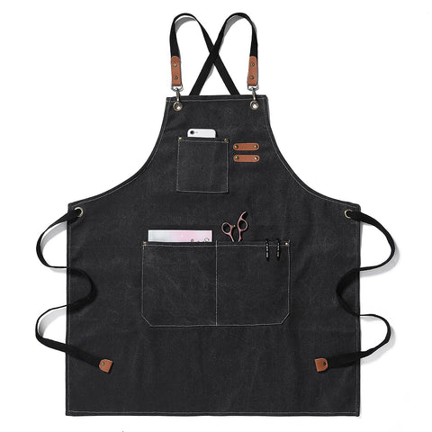 Duogoo apron with adjustable cross-back strap for comfortable all-day wear