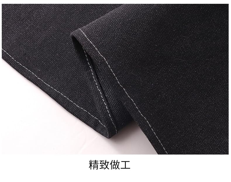 Duogoo black canvas apron ideal for home chefs and professional use