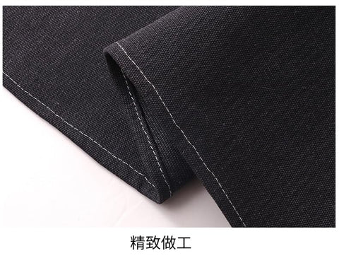 Duogoo black canvas apron ideal for home chefs and professional use
