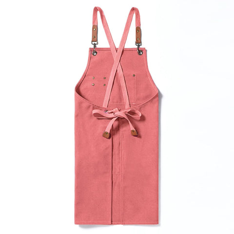 Duogoo chef apron pockets highlight storage space for phone, notebook, and thermometer.