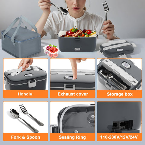 DUPASU lunch box components being cleaned, highlighting dishwasher-safe parts.
