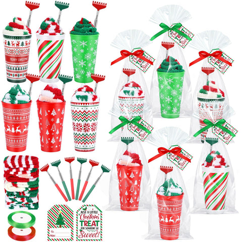 Duraaamo Christmas mug 6-pack with lids for festive coffee moments