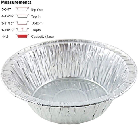 Durable Packaging pot pie pan, side view, deep 1-13/16 inch depth for generous fillings