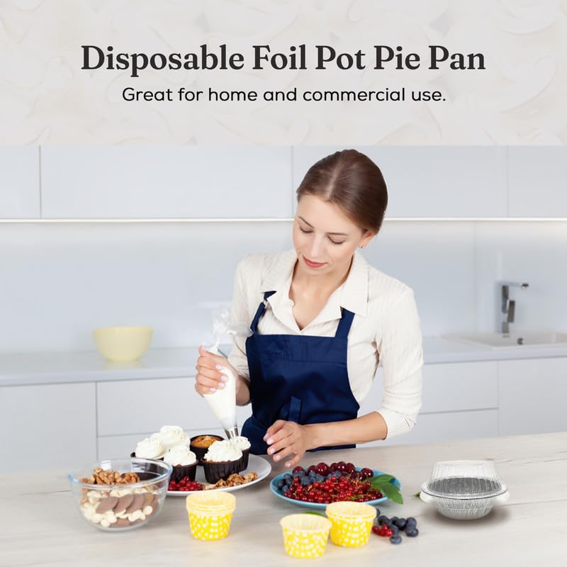 Durable Packaging 14-ounce meat pie pan, perfect for bake-and-serve portions