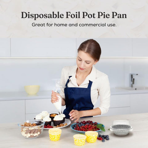 Durable Packaging 14-ounce meat pie pan, perfect for bake-and-serve portions