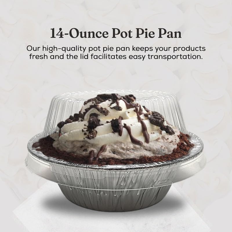 Durable Packaging oven-safe aluminum pan, suitable for baking pies