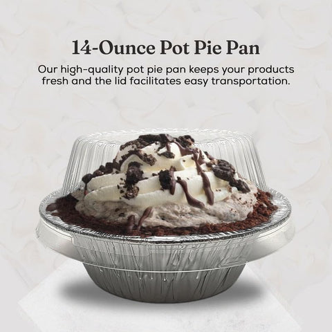 Durable Packaging oven-safe aluminum pan, suitable for baking pies