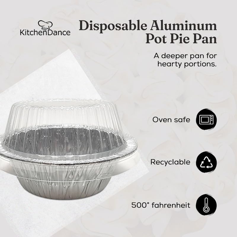 Durable Packaging pie pan side view in aluminum, sturdy for heavy fillings