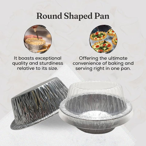 Durable Packaging pie pan with clear lid, secure transport of desserts