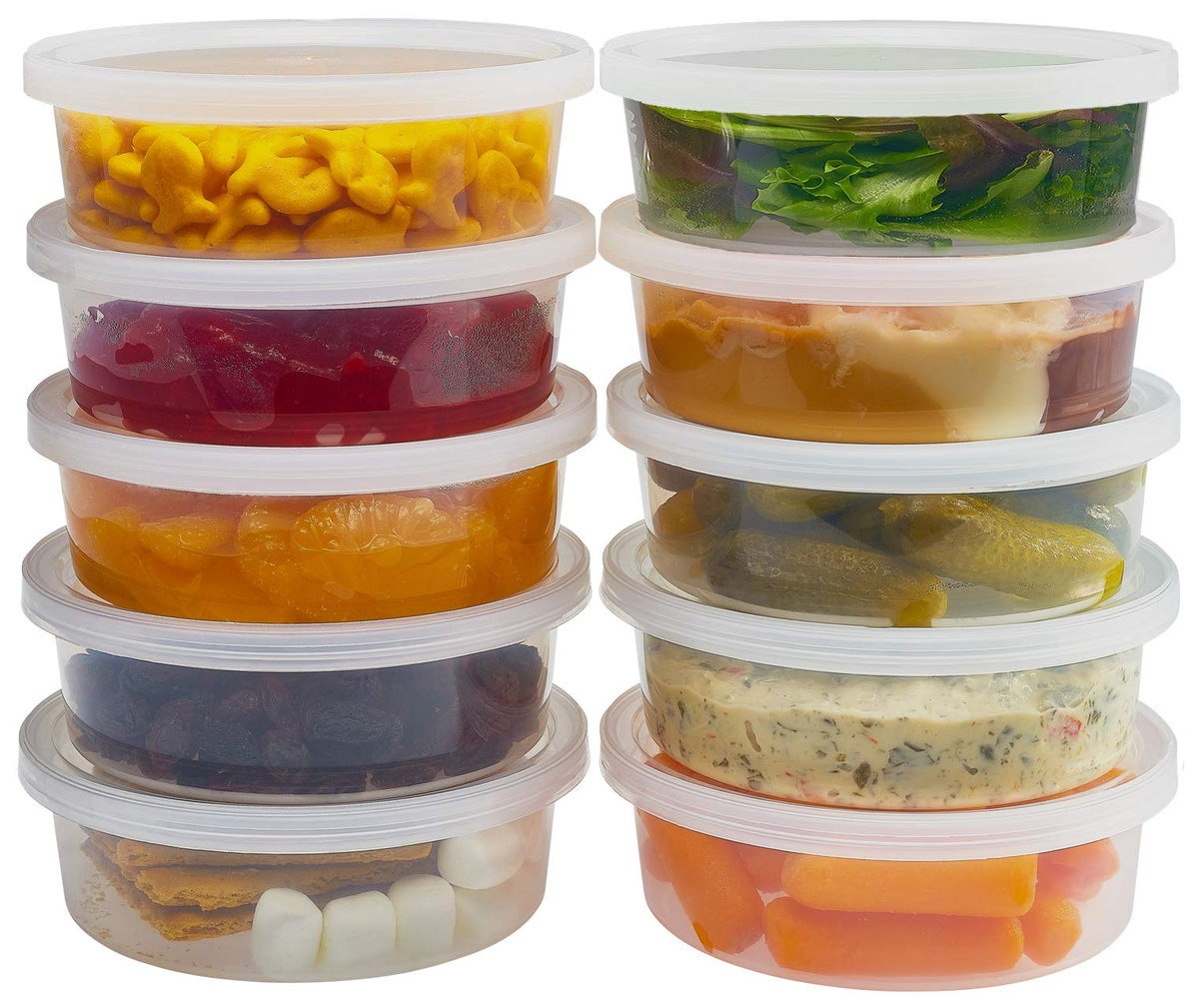 DuraHome deli container 8oz clear view for easy portioning.