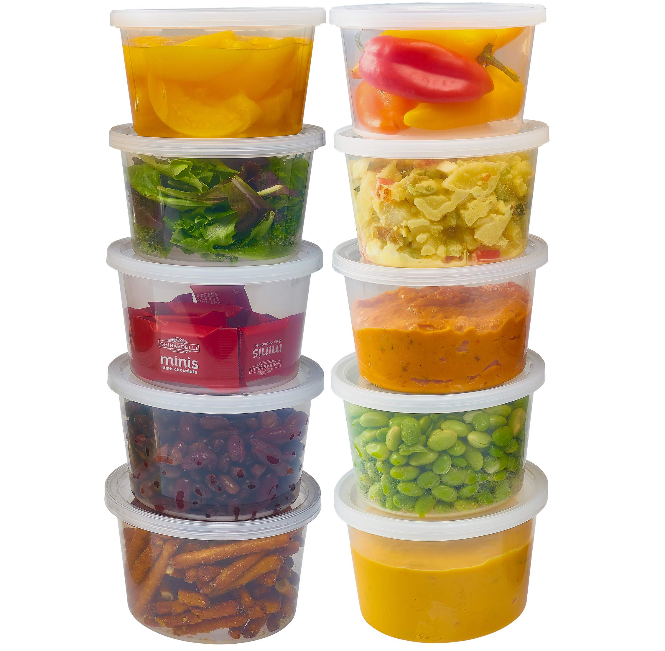DuraHome deli containers with leakproof lids in a 40-pack for meal prep.