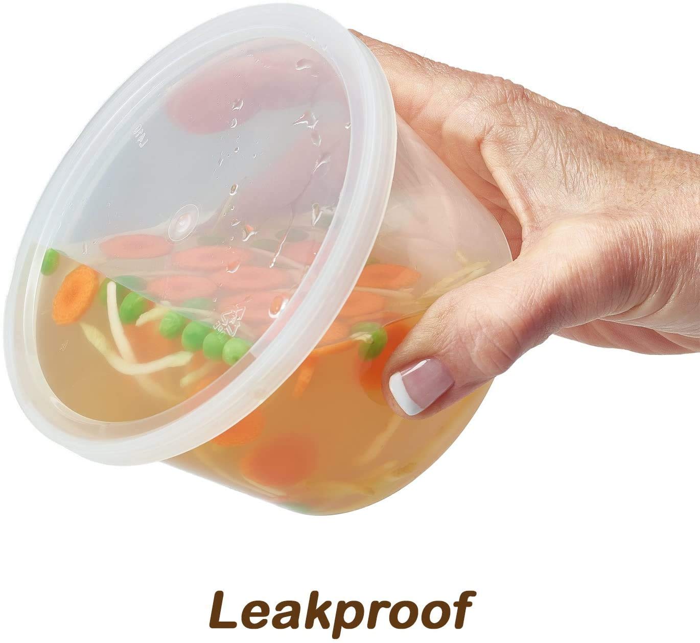 Premium tight-sealing lids for leakproof storage and freshness.