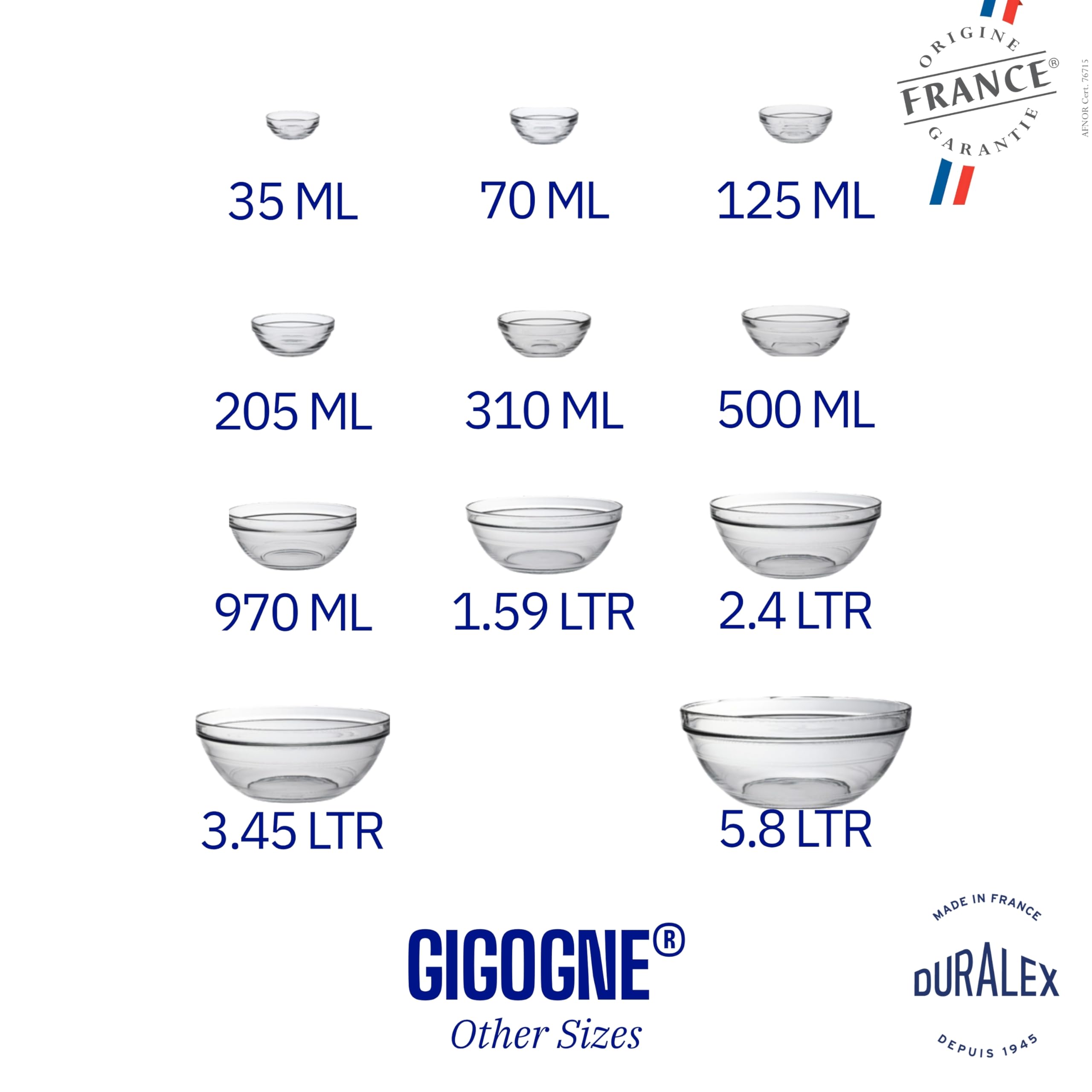 Duralex LYS bowl's nonporous glass helps maintain hygiene and flavor.