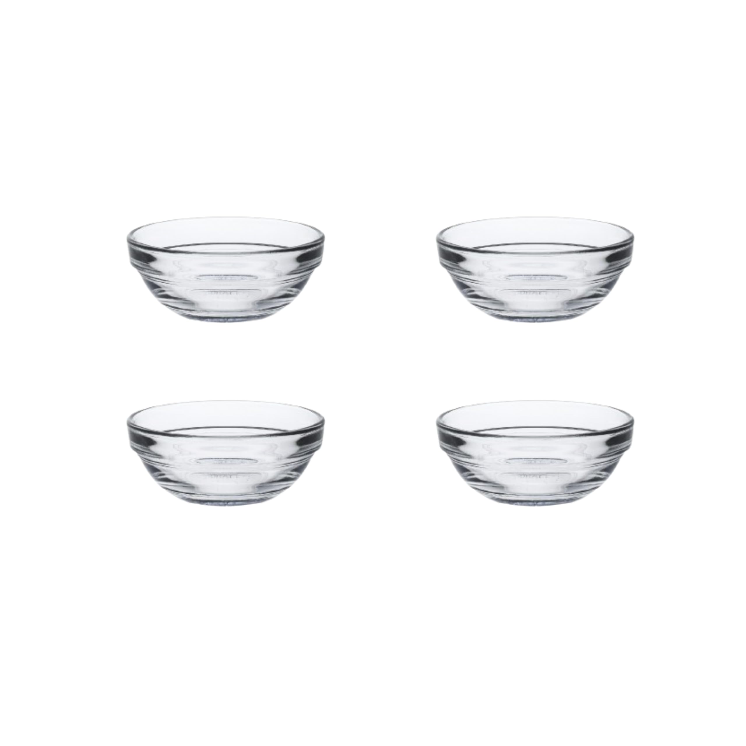 Duralex LYS glass bowl 2 oz, clear, durable tempered glass for sauces.
