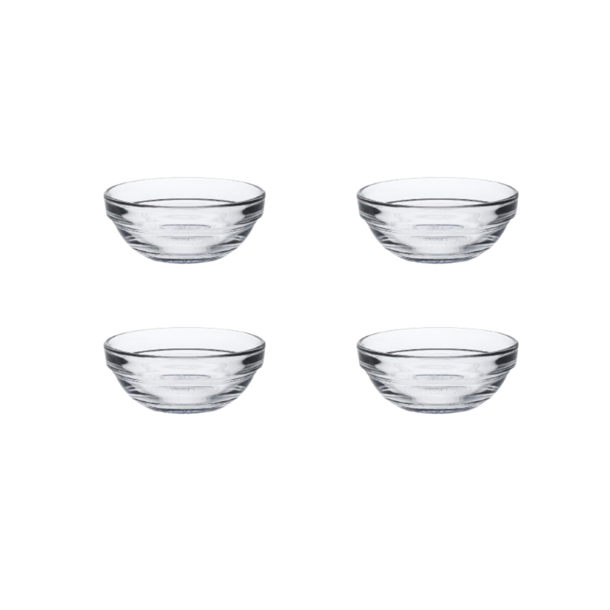 Duralex LYS glass bowl 2 oz, clear, durable tempered glass for sauces.