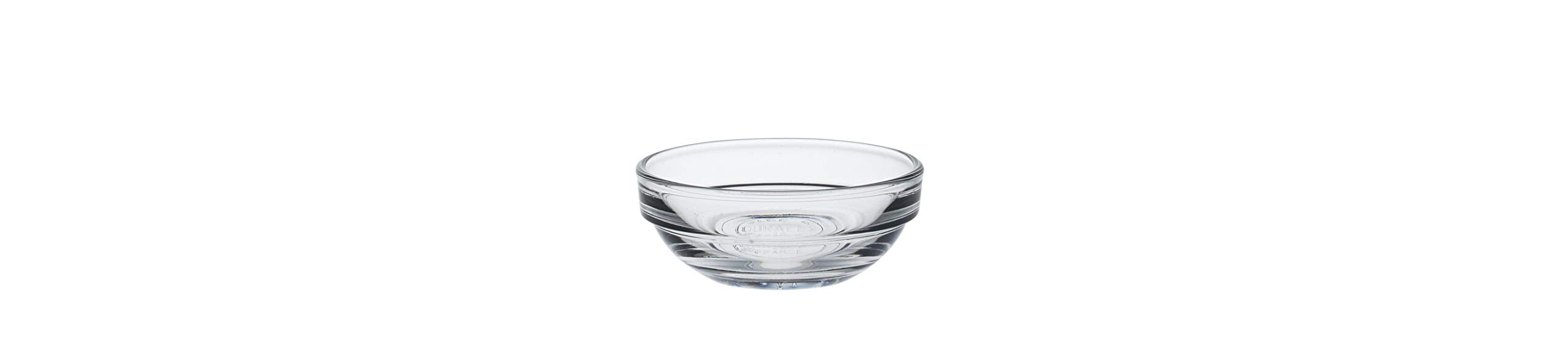 Duralex Lys stackable bowl in clear glass, space-saving and durable for everyday meals.
