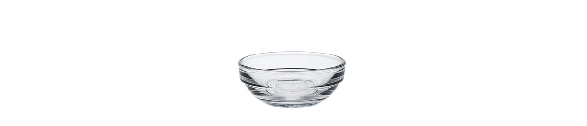 Duralex Lys stackable bowl in clear glass, space-saving and durable for everyday meals.