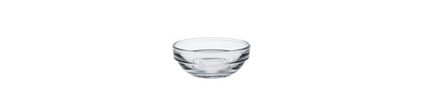 Duralex Lys stackable bowl in clear glass, space-saving and durable for everyday meals.