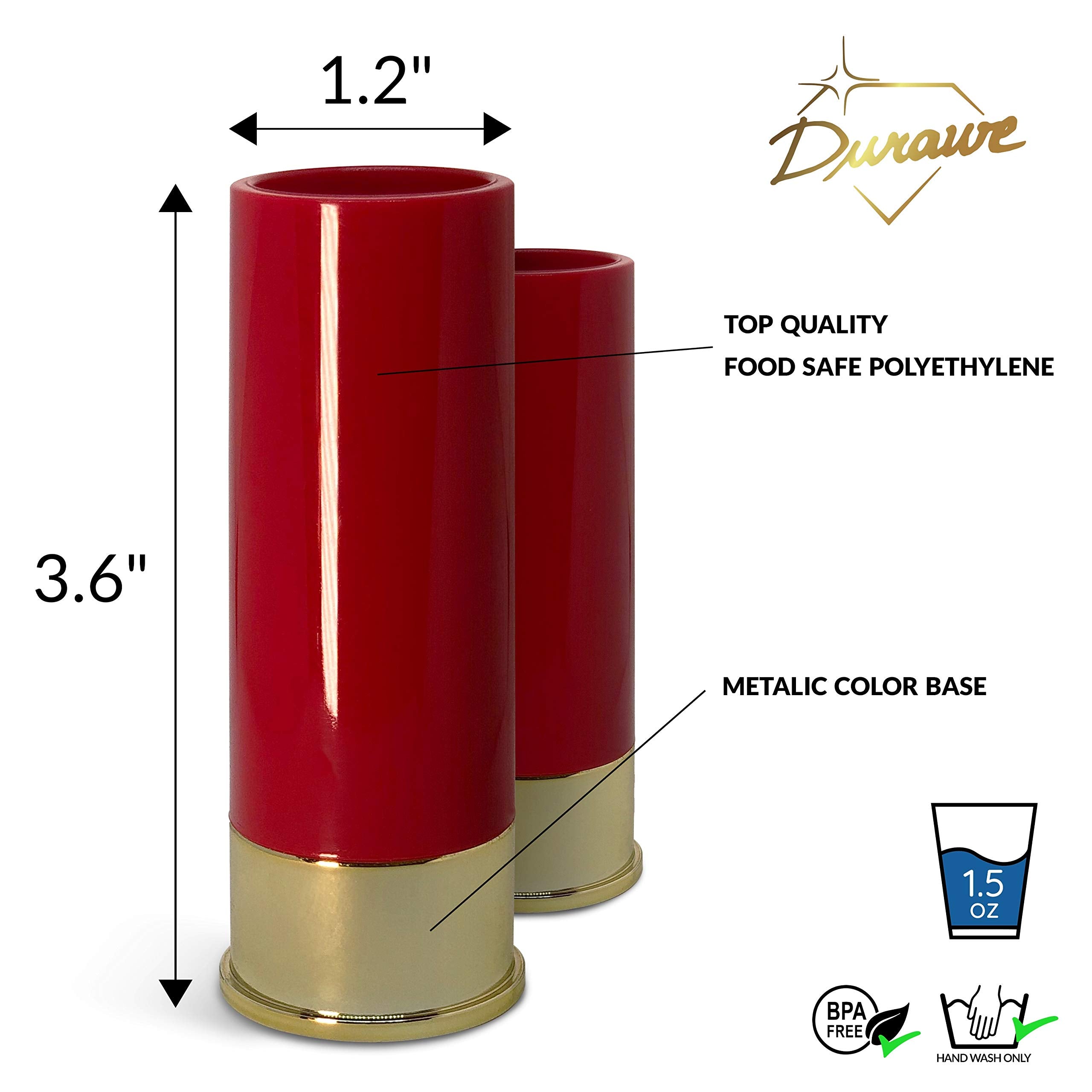 Durawe 12-gauge shot glass design enhances table talk