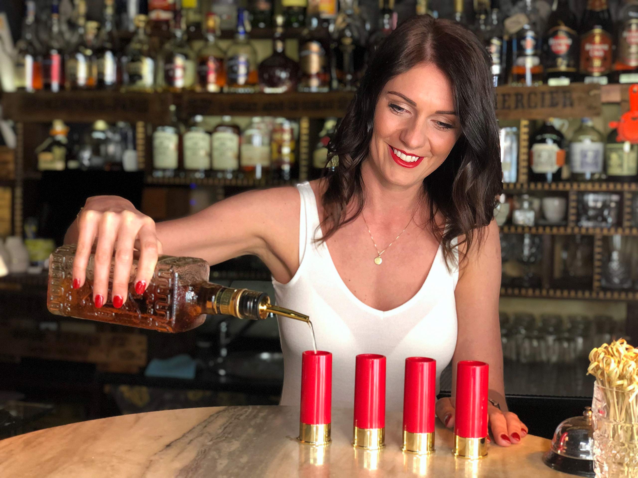 Durawe plastic bullet shot glasses, durable and easy to clean