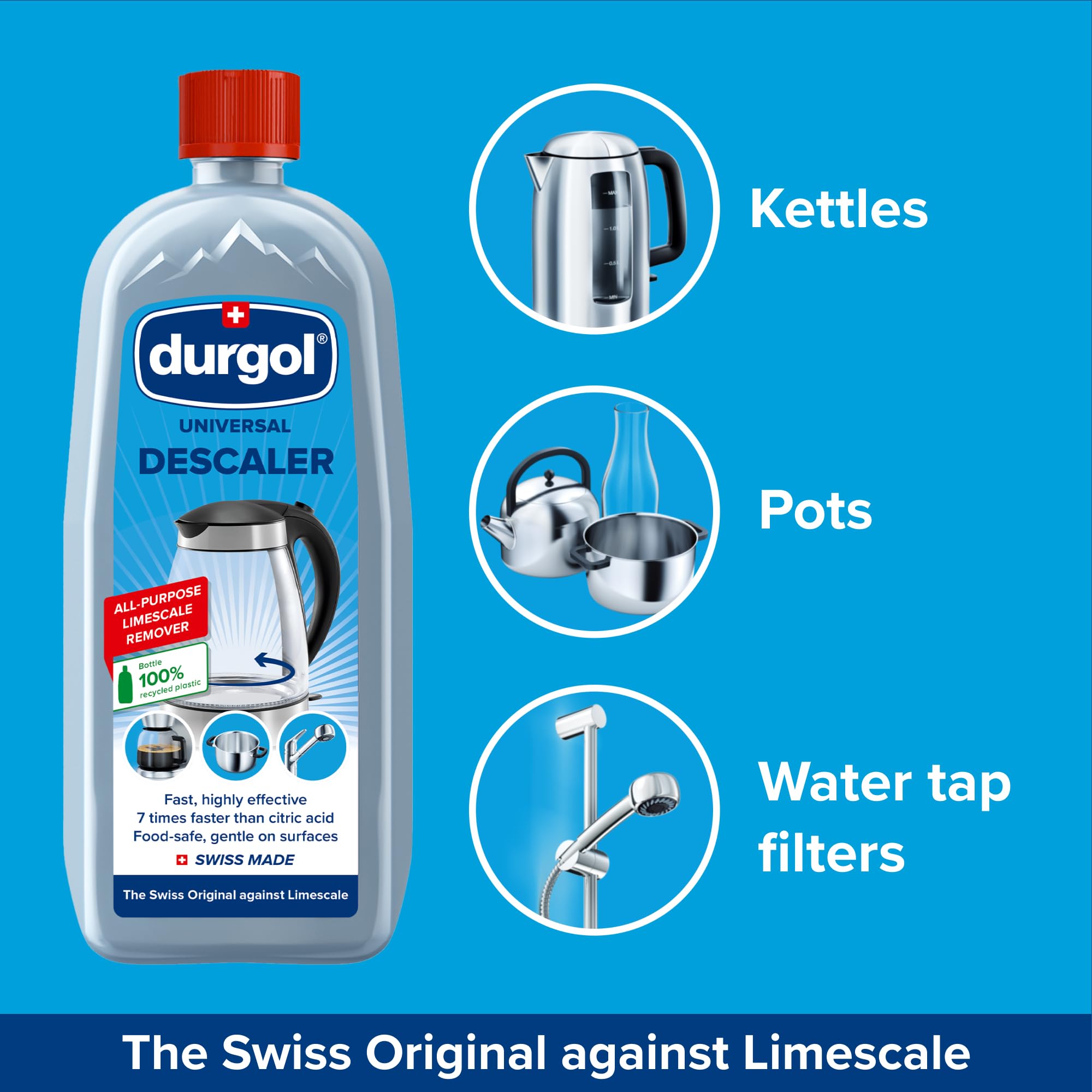 Durgol Universal tea kettle descale for faster heating