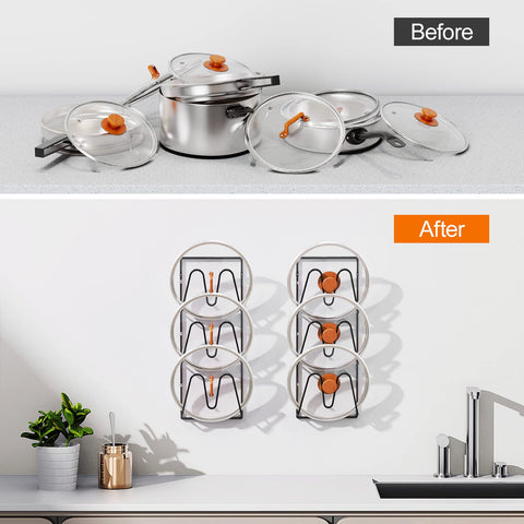 Durmmur two-pack lid organizers offer doubled storage capacity.