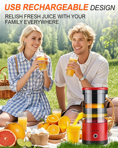 DUSENHO juicer accommodates citrus up to 2.9 inches for seedless juice.