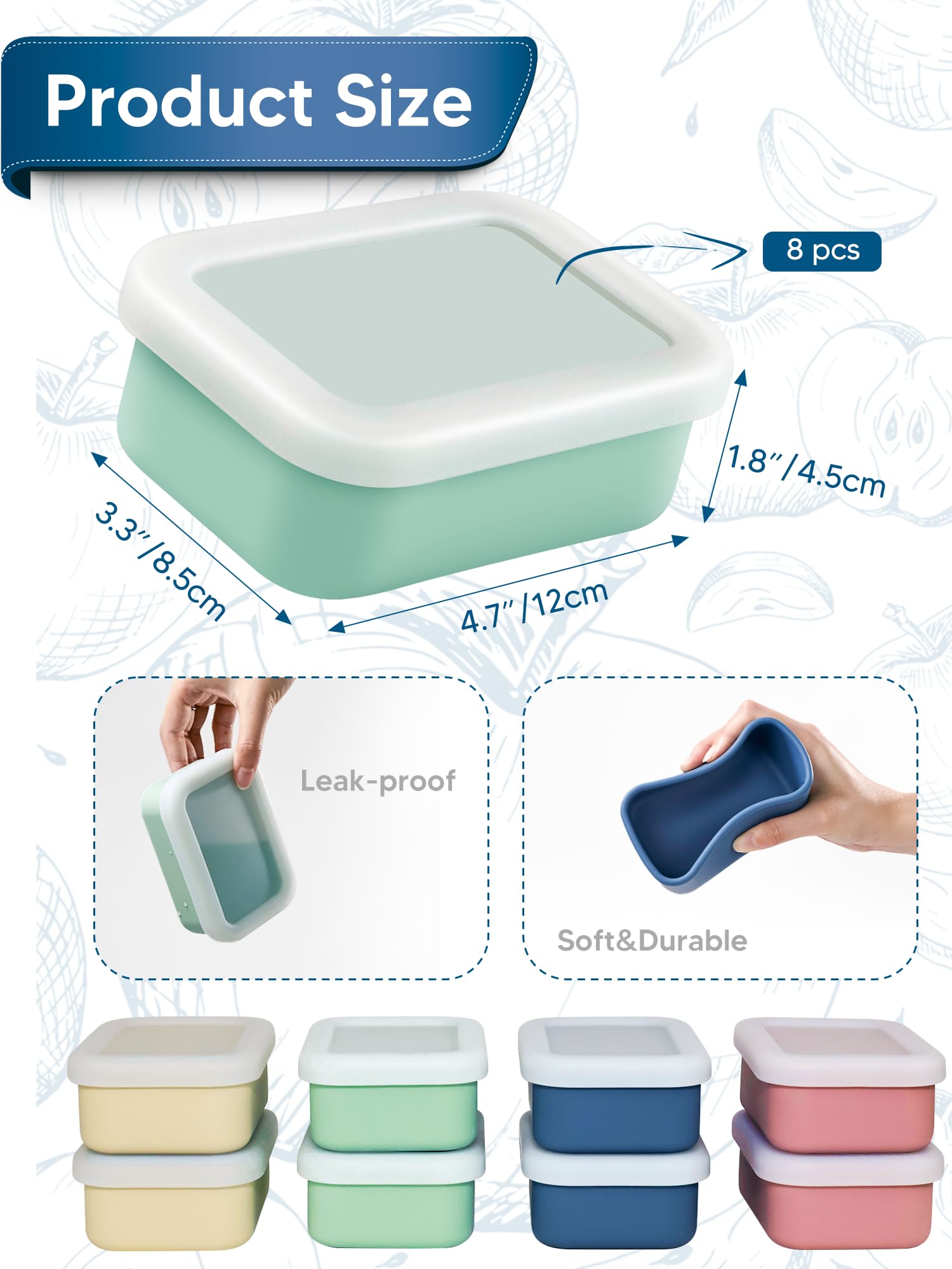 Duseu compact 1-cup freezer tray with easy-release silicone for effortless demolding.