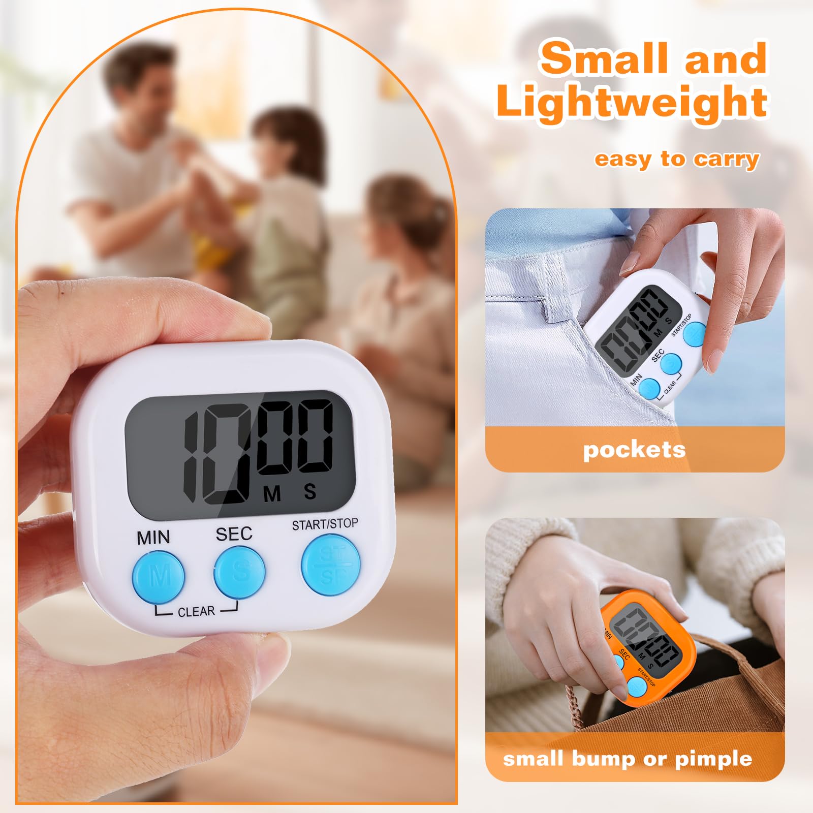 Dualshine loud alarm timer for kitchen, shower, and study