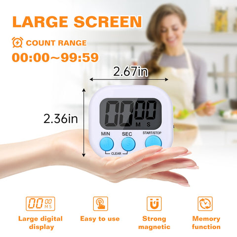 Dualshine magnetic back timer on fridge for easy access