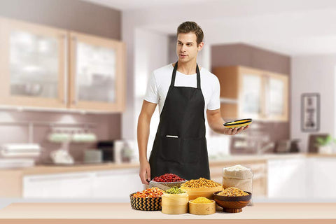 DUSKCOVE pink bib apron machine washable for easy cleanup.