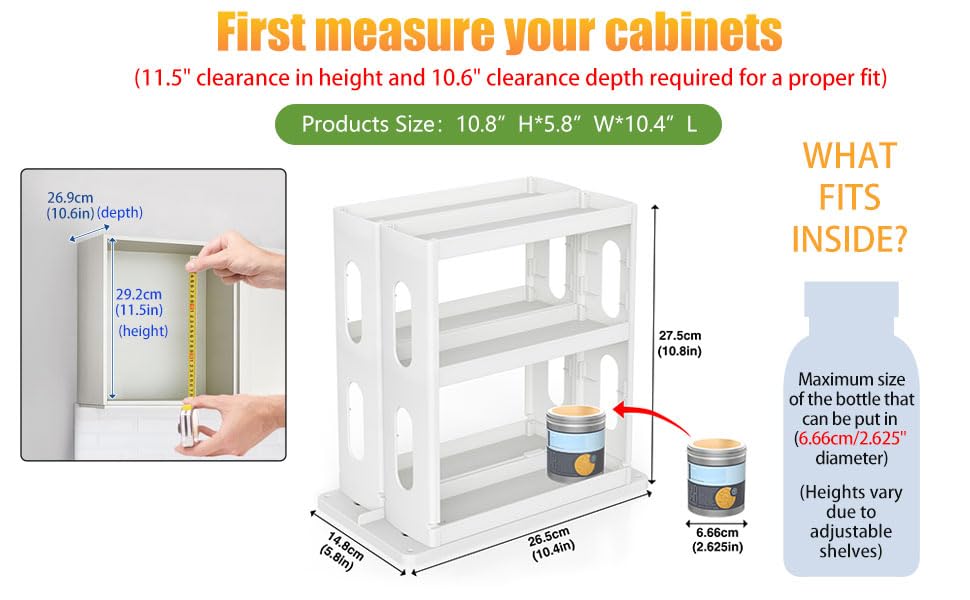 Dutiplus Medicine Organizer with adjustable shelves for customizable item heights