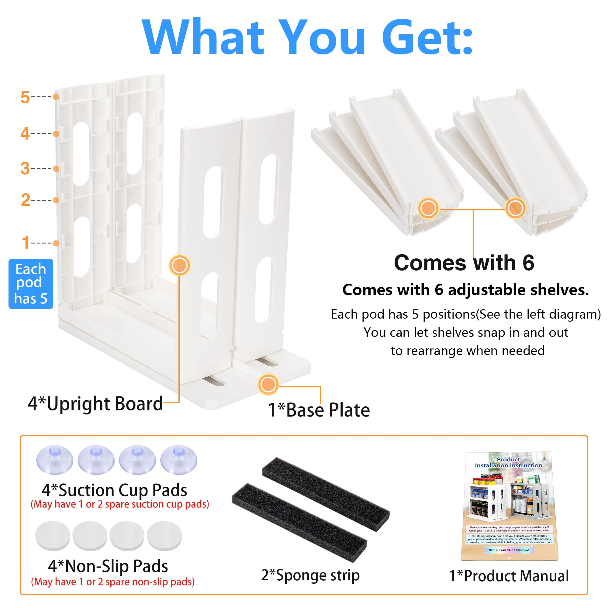 Dutiplus stabilizing foam supports odd-sized items during storage.
