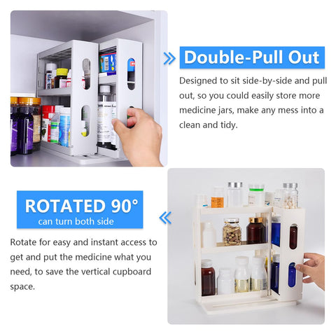 Dutiplus Medicine Organizer showing three-decker storage for compact use
