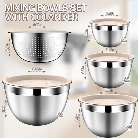 DUTZUN nestable bowls save counter space with stackable design.